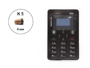 Гарнитура Phone с капсульным микронаушником K5 4 мм 1
