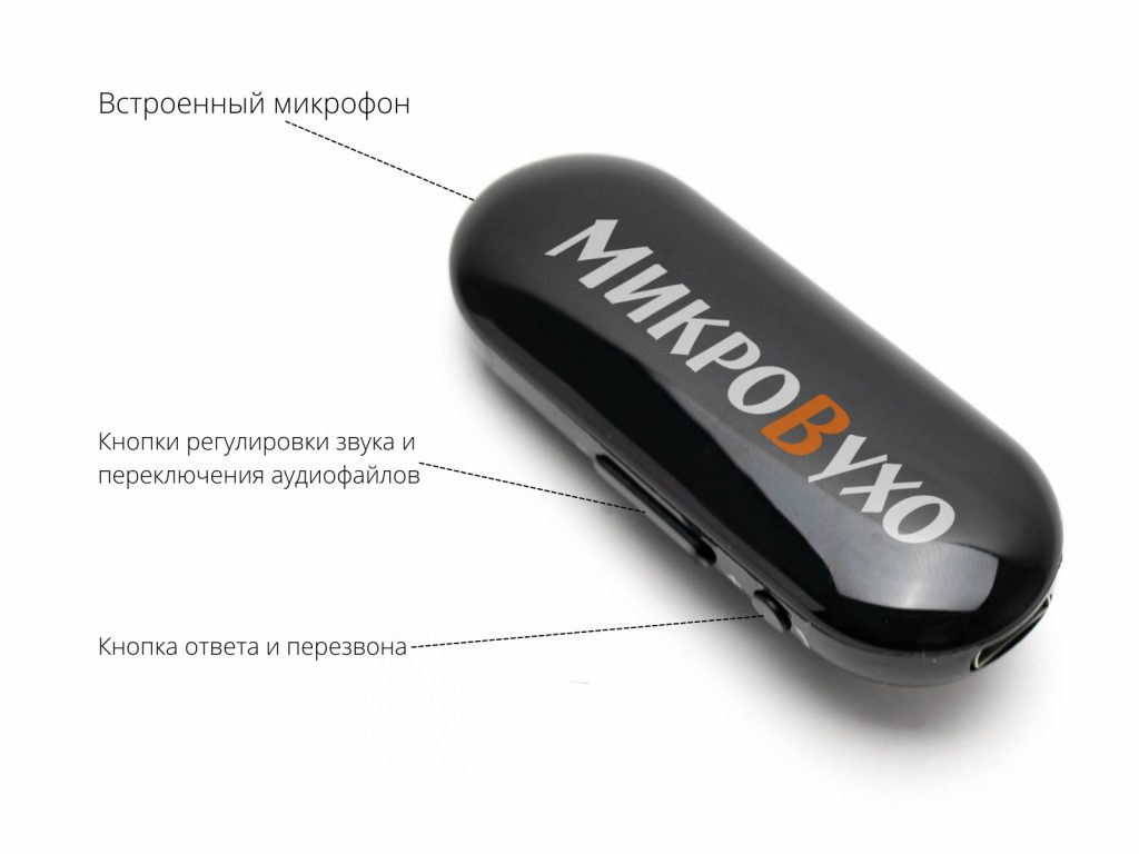 Гарнитура Bluetooth Box PRO с капсульным микронаушником К5 4 мм 3