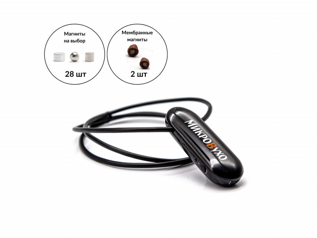 Гарнитура Bluetooth PRO с магнитными микронаушниками 2 мм - изображение