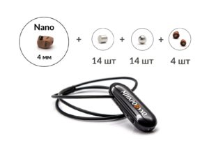 Универсальная гарнитура Bluetooth Pro с капсулой Nano 4 мм и магнитами 2 мм 1