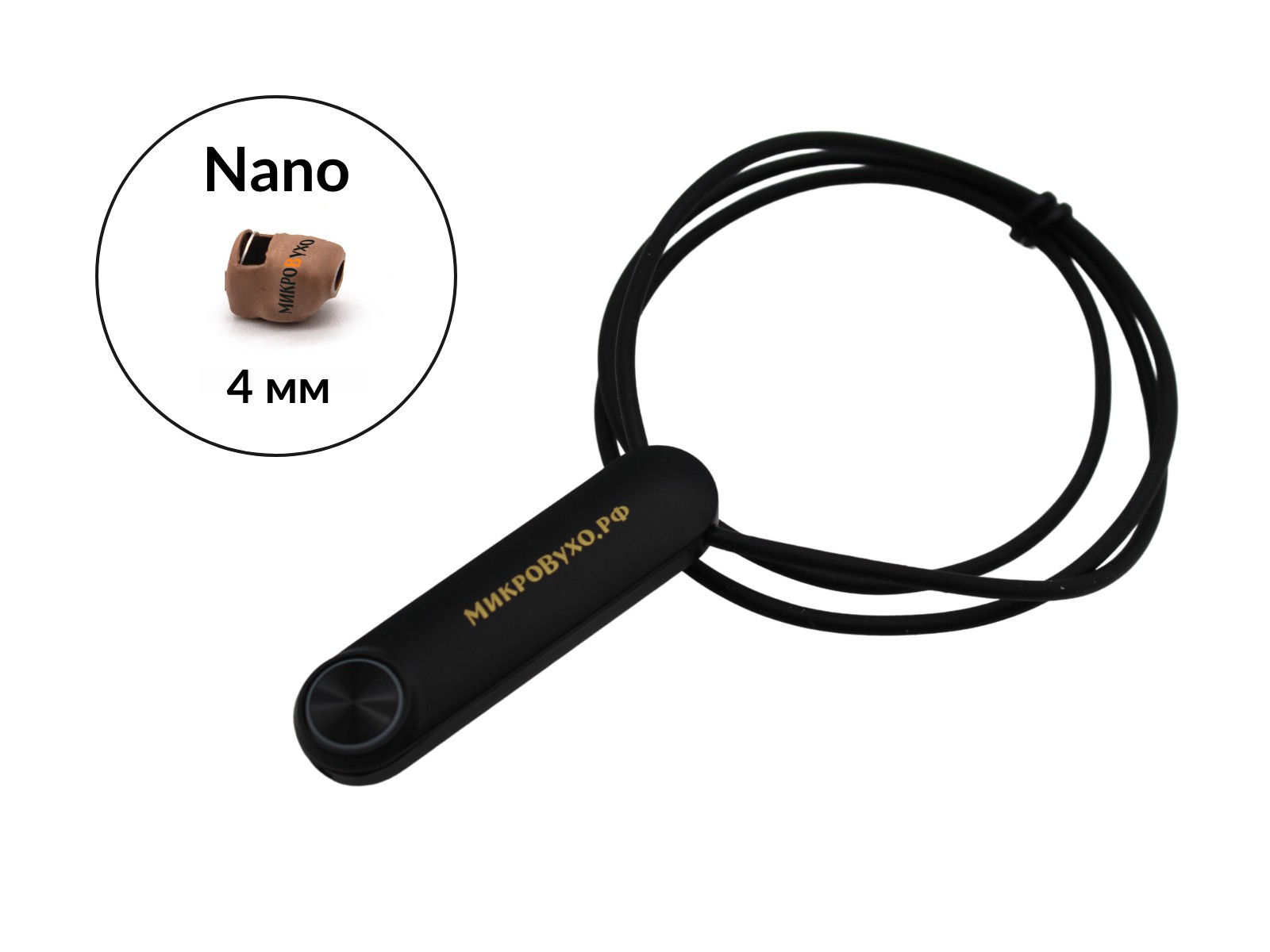Гарнитура Bluetooth Standard с капсульным микронаушником Nano 4 мм - изображение