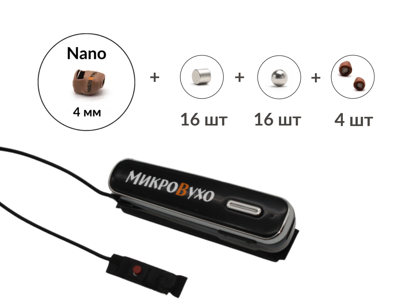Универсальная гарнитура Bluetooth Box Premier Lite Plus с капсулой Nano 4 мм и магнитами 2 мм - изображение 5
