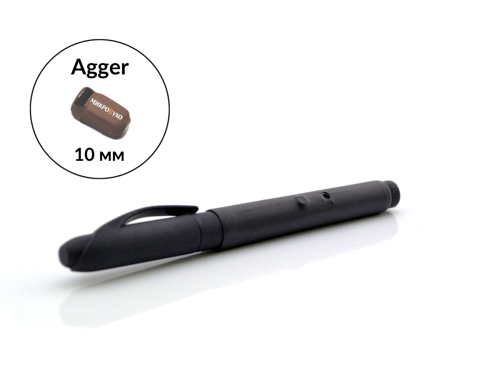 Гарнитура Ручка Standard c капсульным микронаушником Agger 10 мм - изображение