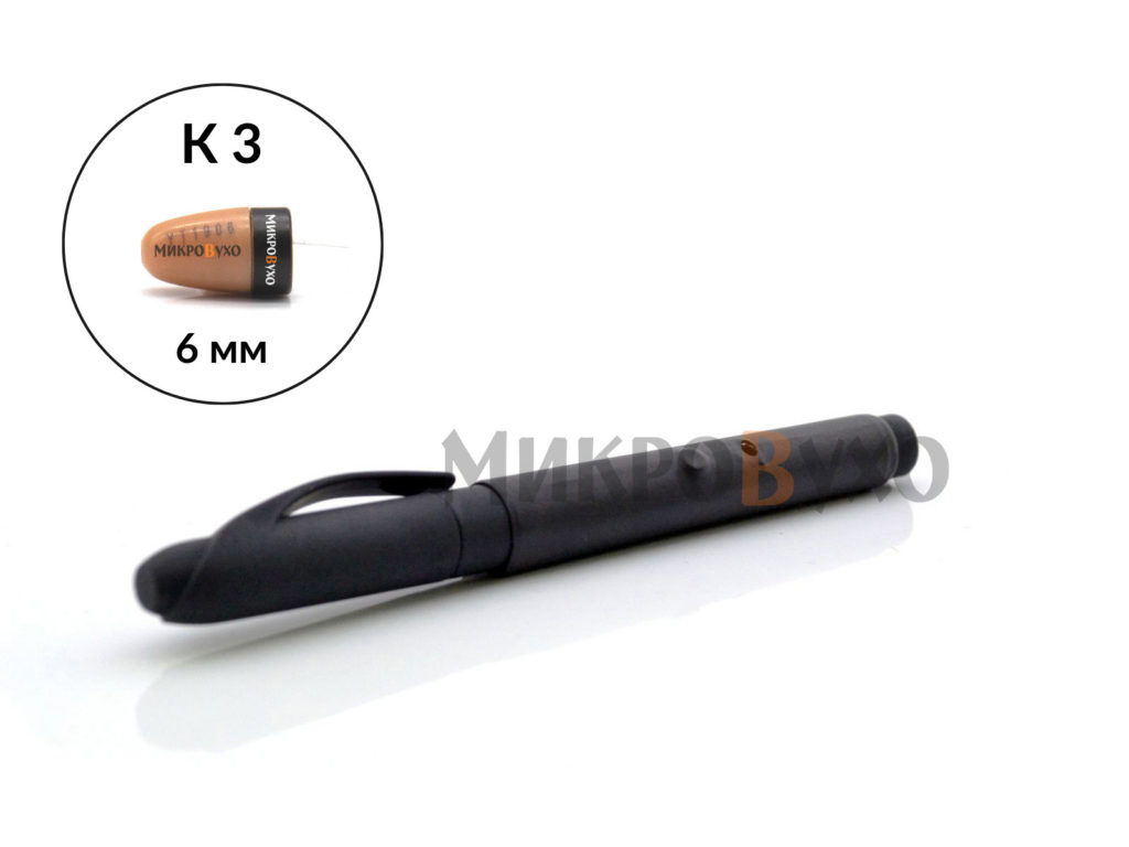 Ручка Standard с кнопкой-пищалкой и капсульным микронаушником K3 6 мм - изображение 8