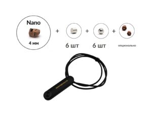 Универсальная гарнитура Bluetooth Standard с капсулой Nano 4 мм и магнитами 2 мм 1