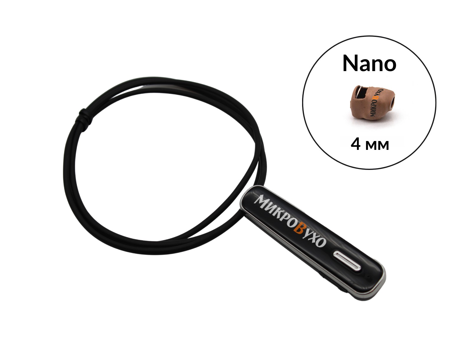Гарнитура Bluetooth Premier Lite с капсульным микронаушником Nano 4 мм - изображение
